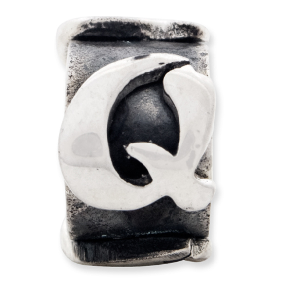 Sterling Silver Reflections Letter Q Message Bead - Picture 2 of 3